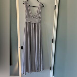 Lulu’s heavenly hues maxi dress light grey size M